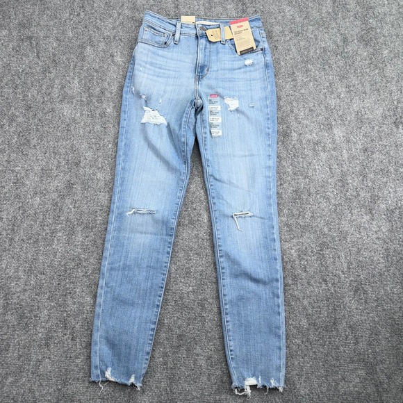 Levi's Denim - Levis Jeans Womens 2‎ Medium 26x30 (Fit 26x27) 721 High Rise Skinny Distressed